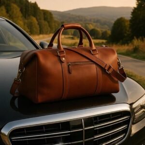 Brown Leather Duffle Bag For Men & Women | Travel & Weekend Carry