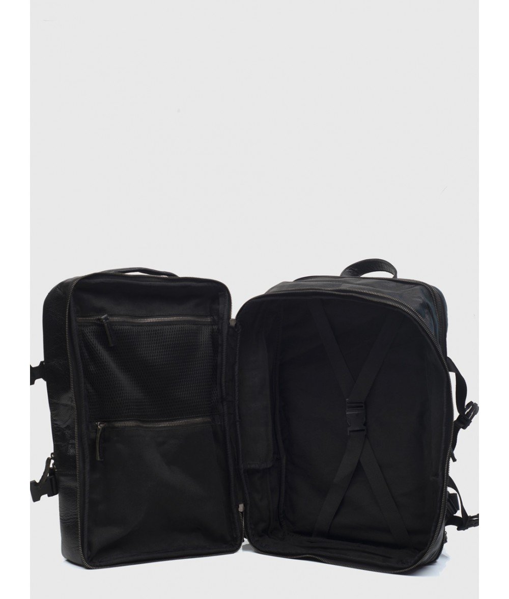 Classy Leather Bags Leather Travel Backpack – Black - Image 3