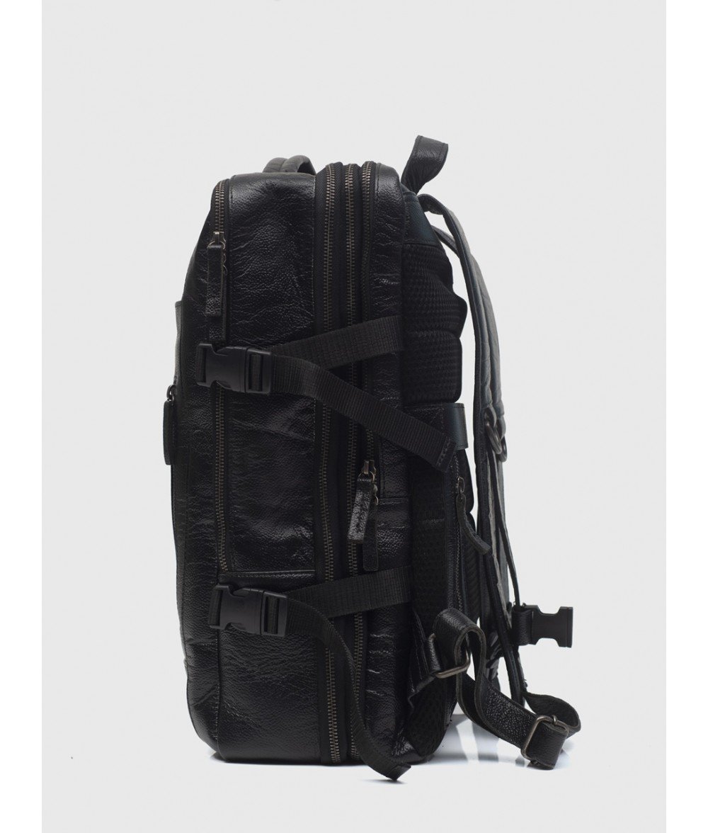 Classy Leather Bags Leather Travel Backpack – Black - Image 2