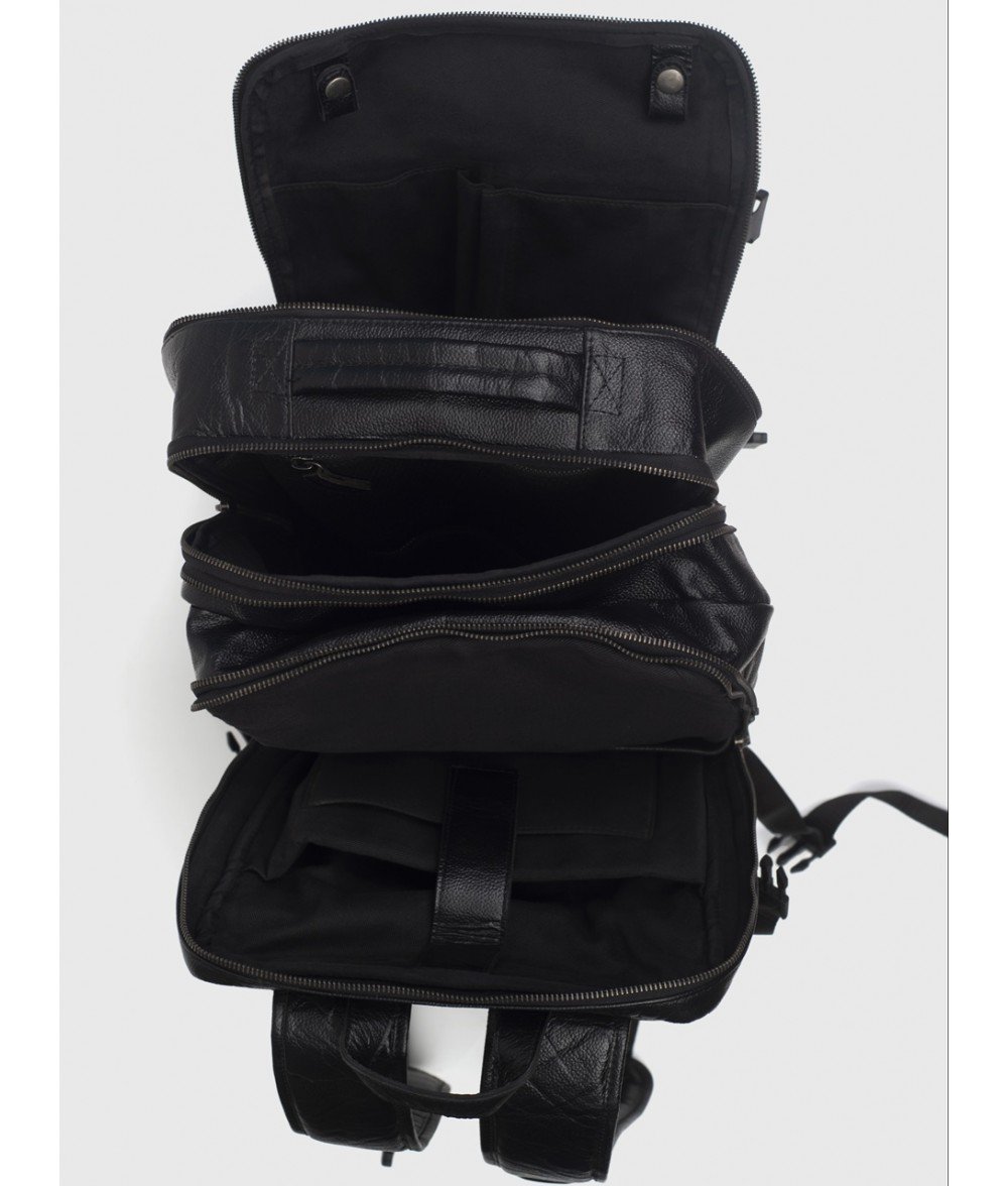 Classy Leather Bags Leather Travel Backpack – Black - Image 4